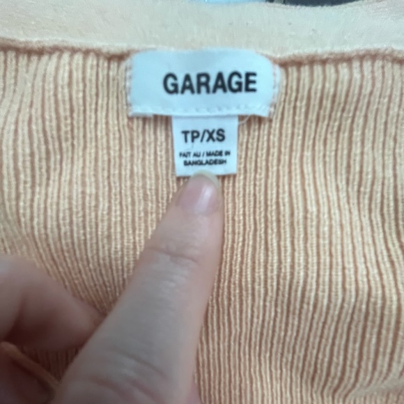 Pastel orange button up cardigan - Picture 2 of 3